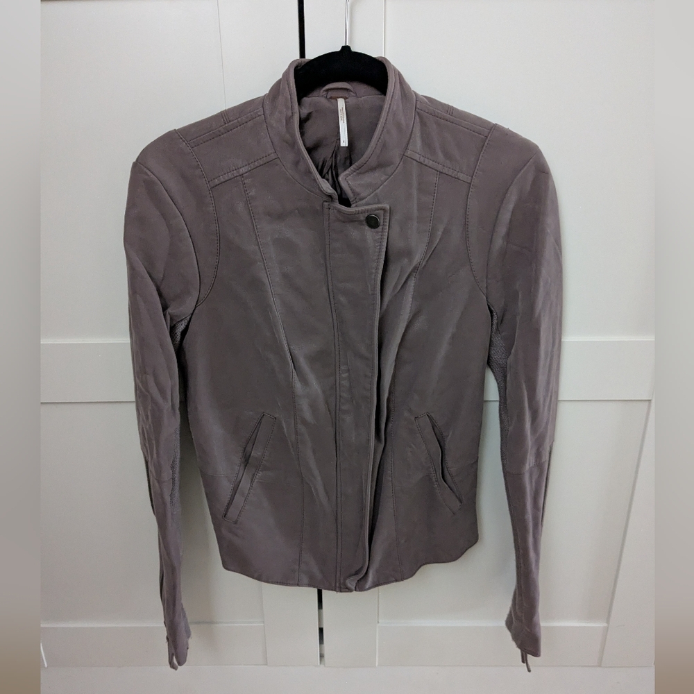 Free People Mauve Moto Jacket
